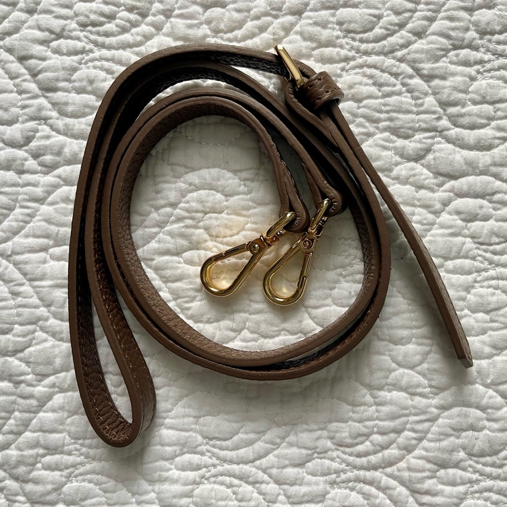 Quince Brown Pebbled Leather Crossbody Bag - Picture 13 of 16